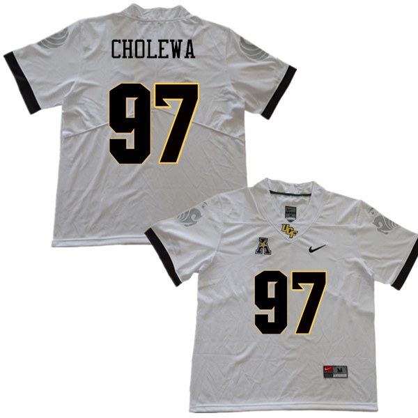 Men #97 Mason Cholewa UCF Knights College Football Jerseys Sale-White